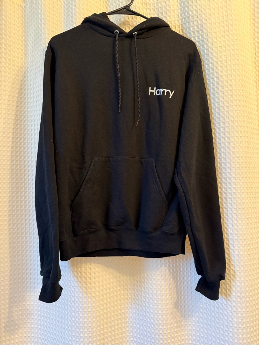 Harry Styles Embroidered Black Hoodie